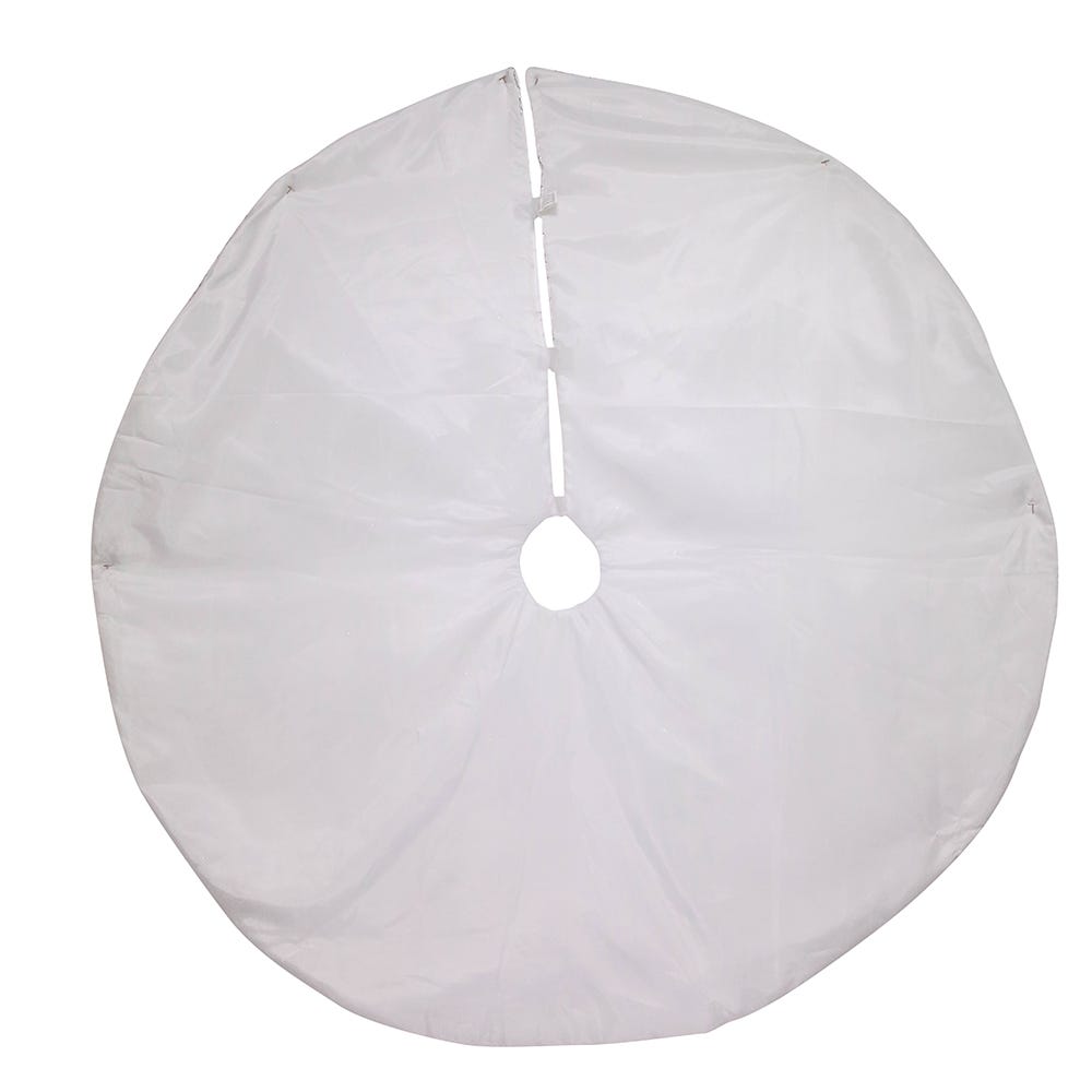 Kurt Adler 48-Inch Silver Glitter Swirl Tree Skirt